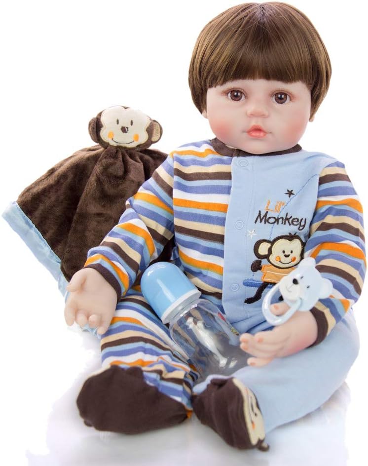 Prezzo LVYE1 24 Pollici Fatti A Mano Molle del Silicone del Bambino Baby Doll Reborn Giocattolo del Bambino Realistico Appena Nati I Bambini Regalo di Compleanno di Andare A Dormire Prima Educazione Offerte