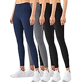 Ridshy 3-4 Pack Workout Leggings for Women High Waisted Yoga Pants with Pockets