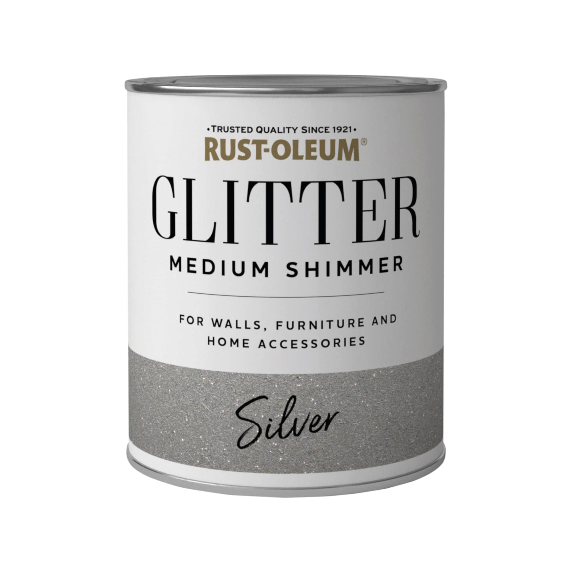 Rust-Oleum Glitter Medium Shimmer Silver 750ml, RO0280001G1