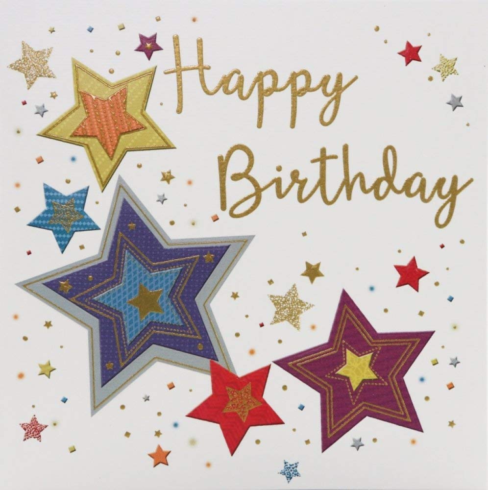 Piccadilly Greetings ZIZI Ltd Male Birthday Card 138 mm sq,Grey