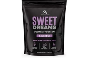 Mantello Lavender Sweet Dreams Pedicure Foot Soak - Foot Soaker for Foot Soaking Tub - Foot Soaking Salts to Soften and Soothe Feet - Epsom Salt Foot Soak with Essential Oils, 1 lb. Bag
