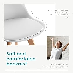Sweetcrispy Dining Chairs Set of 4, Kitchen Room PU