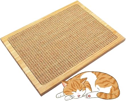 Amazon 猫 爪とぎ 爪とぎ 麻 猫爪研ぎ麻 木製爪とぎ防止シート嬉しいおしゃれ L 40x30cm Cocalen 爪とぎ 通販