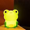 Cute Frog Night Night for Kids, Color Changeable Soft Silicone Sleeping Night Lamp for Nursery, Dimmable Timer Rechargeable Colorful Baby's Light Room Decor Children Gifts