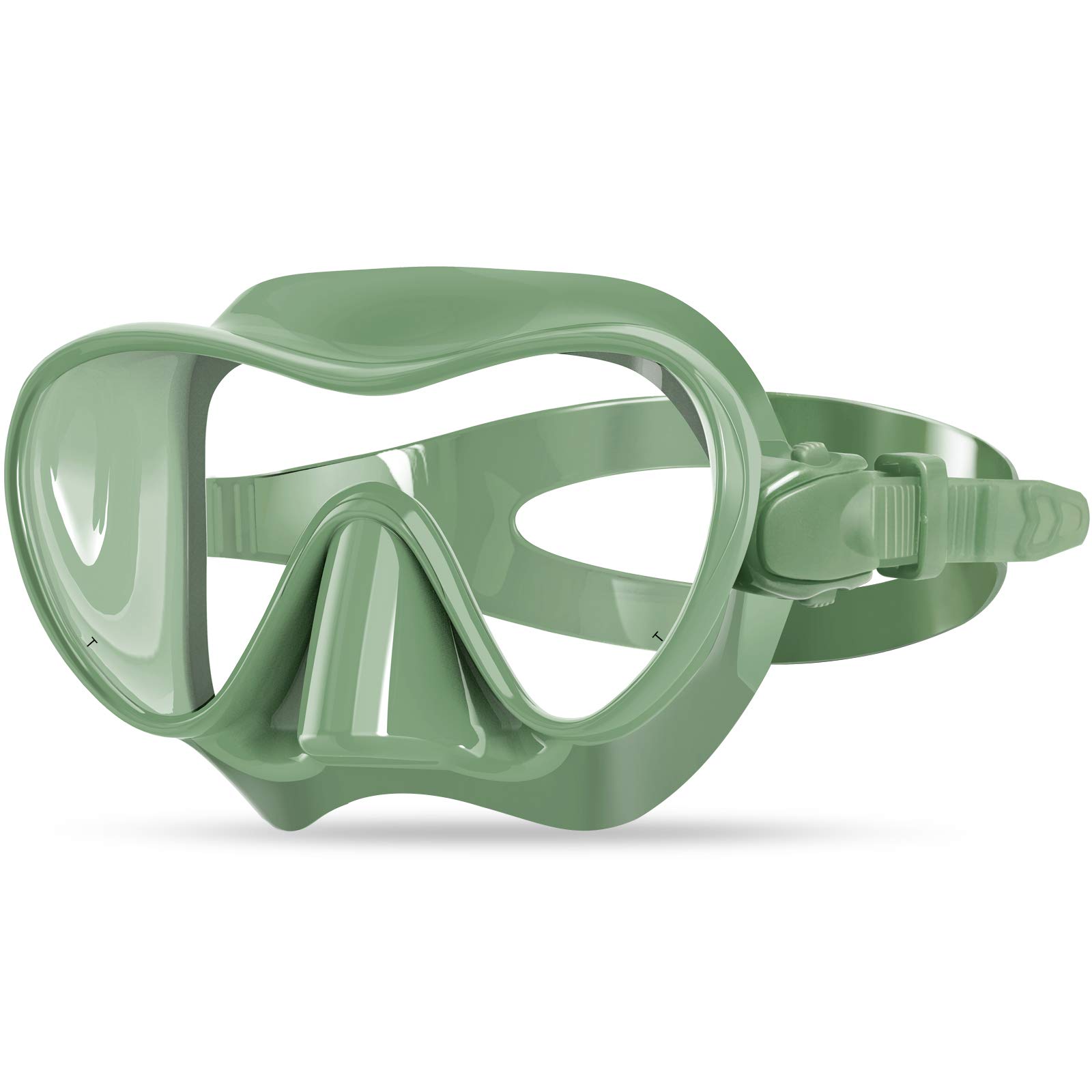 Bairuifu Snorkel Diving Mask Swim Mask Swimming Goggles with Nose Cover, Anti-Fog Scuba Mask with Silicone Skirt Strap for Scuba Diving Snorkeling Swimming