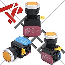 APIELE 22mm Momentary Push Button Switch Metal Head