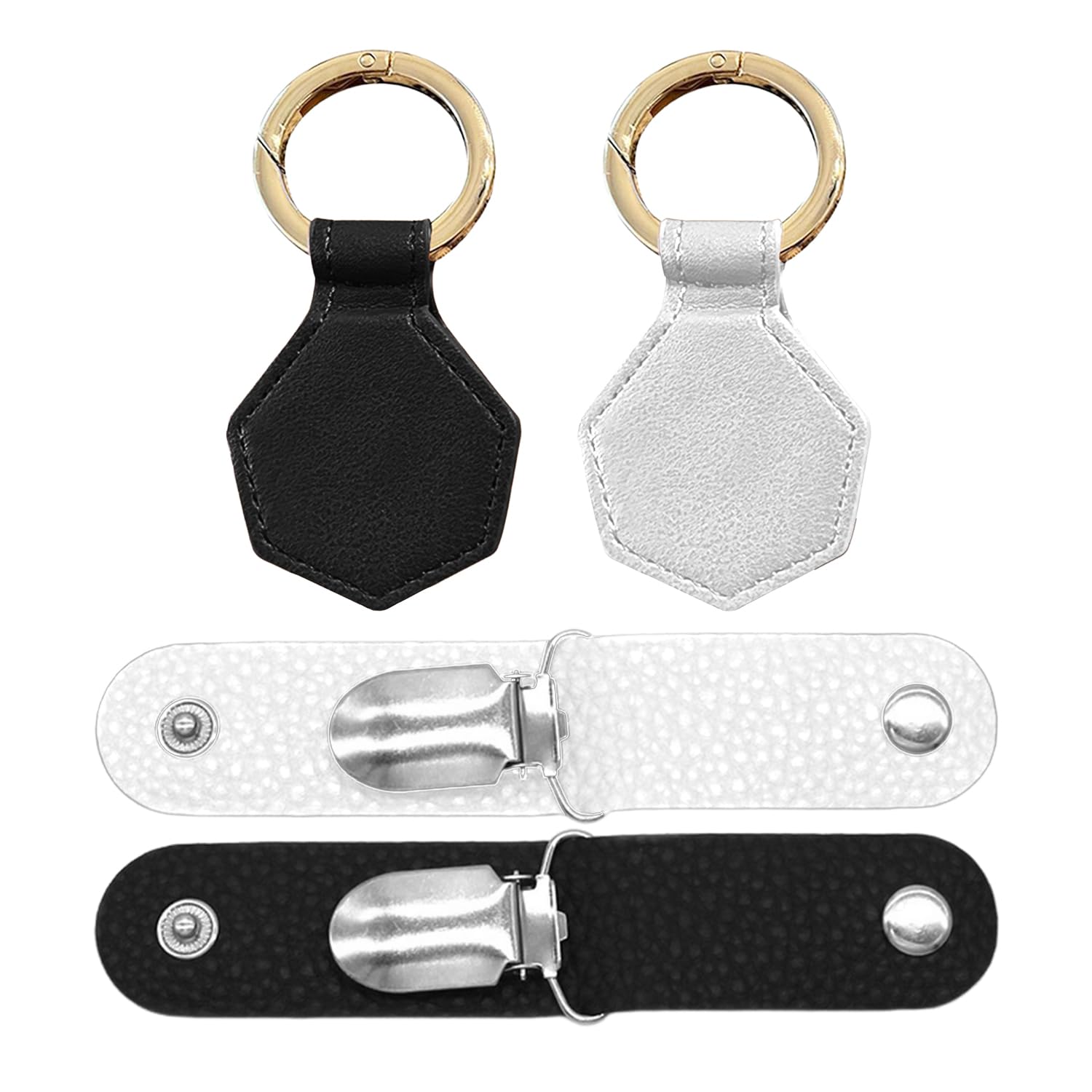 WUFGWBD 4 Pieces Hat Storage Clip, Magnetic Hat Clip, Leather Hat Clip, Hanging Storage Hat Clip, Handbag Magnetic Hat Clip, Hexagonal Hat Clip