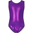 TENVDA Gymnastics Leotards for Girls Sparkly Colorful One-Piece Kids Tumbling Outfit Size 2-12 Years Old