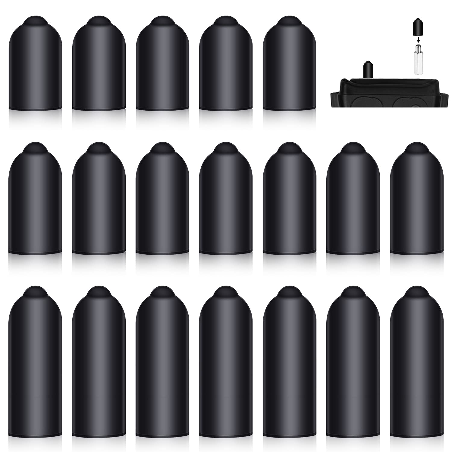 SAVITA 30pcs Dog Shock Collar Rubber Tips, Rubber Tips Dog Shock Collar Replacement Training Collar Replacement Tips for Pet Dog Training Collars