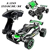 SZJJX RC Cars Crawler Truck 2.4Ghz High Speed Rock Off-Road Vehicle 1:20 2WD Radio Remote Control Racing Cars Electric Fast Race Buggy Hobby Car SJ211 Green