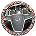 Istn Medium Ethnic Style Coarse Flax Cloth Automotive Steering Wheel Cover Anti Slip and Sweat Absorption Auto Car Wrap Cover (14.5''-15'',D)