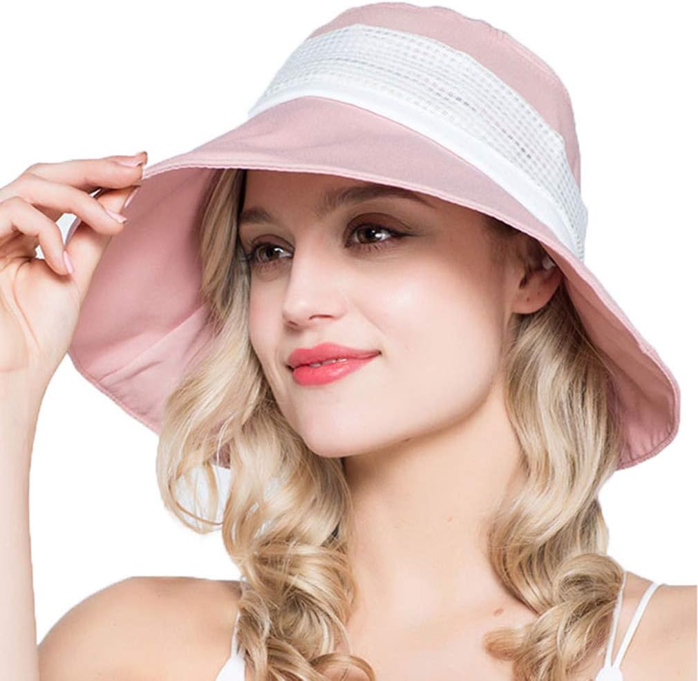 Sun Hat Womens Bucket Hats Large Brim UV Protection Beach Cap Ladies Breathable Floppy Foldable