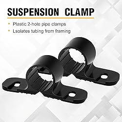 Briwooody 25 Pack 1/2 Inch Black Pipe Supports