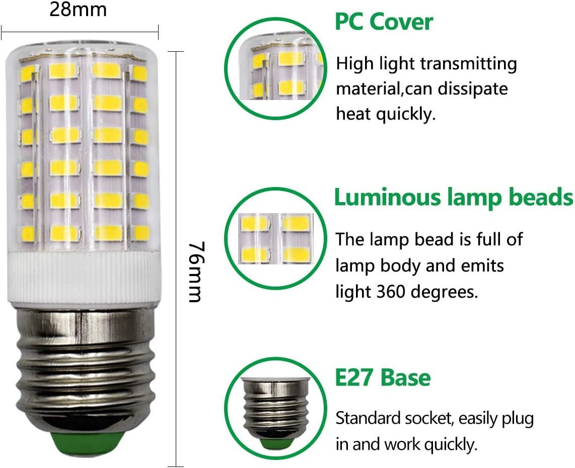 N / A E27 Edison Screw Light Bulb, 7W Equivalent to 60W-100W Halogen Bulb,Super Bright 950LM,Daylight/Cool White 6500K - Image 4