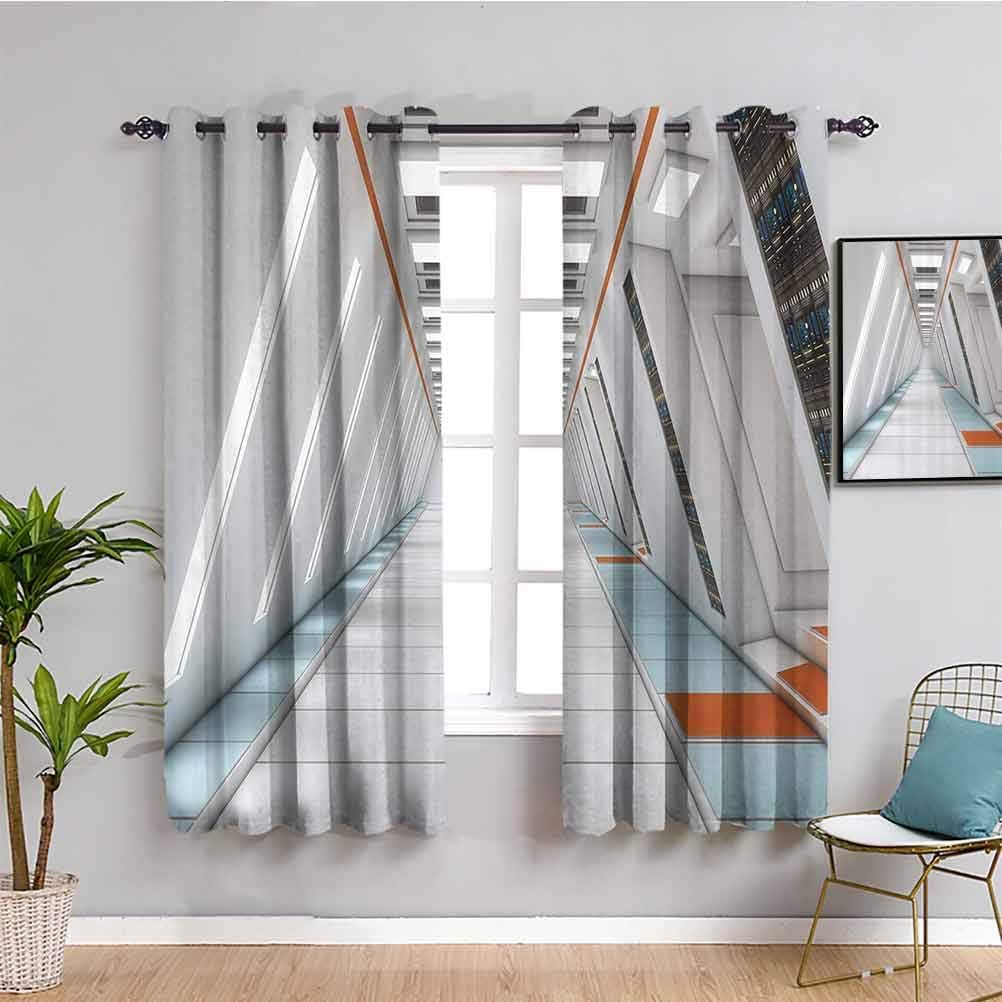 Outer Space Decor Window curtain Architecture of Spacecraft Rocket