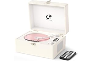 DANFI AUDIO DF CD Player Retro with Upgraded Speakers Bluetooth in/Out Rechargeable Portable CD Player for Home with LED Screen Boombox Creamy White