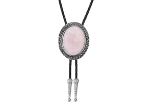 Bolatilt Bolo Tie for Men Women Cowboy Turquoise Celtic Natural Tiger Eye Stone Longhorn Bull Western Leather Bolo Necktie