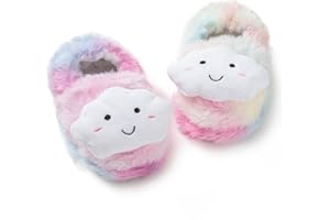 Csfry Baby Girl's Premium Soft Plush Slippers Cartoon Warm Winter House Shoes