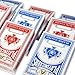 12 Decks Mini Playing Cards Set - Classic Poker Card Game - Bridge Size - Bulk Set of Twelve Blue and Red Packs Great for Family Night by Neliblu