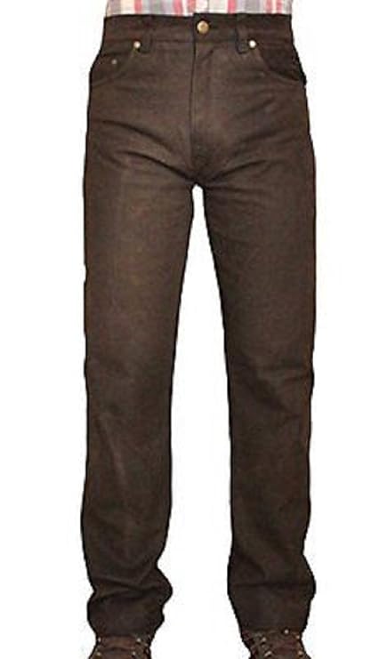 Shamzee Lederhose Leder Jeans Hose aus Nubuck Leder