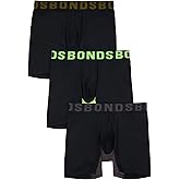 Bonds Men's Underwear Anti-Chafing Boxer Briefs Pack, Chafe Off Men's Boxer Briefs, Viscose/Bamboo Underwear for Men