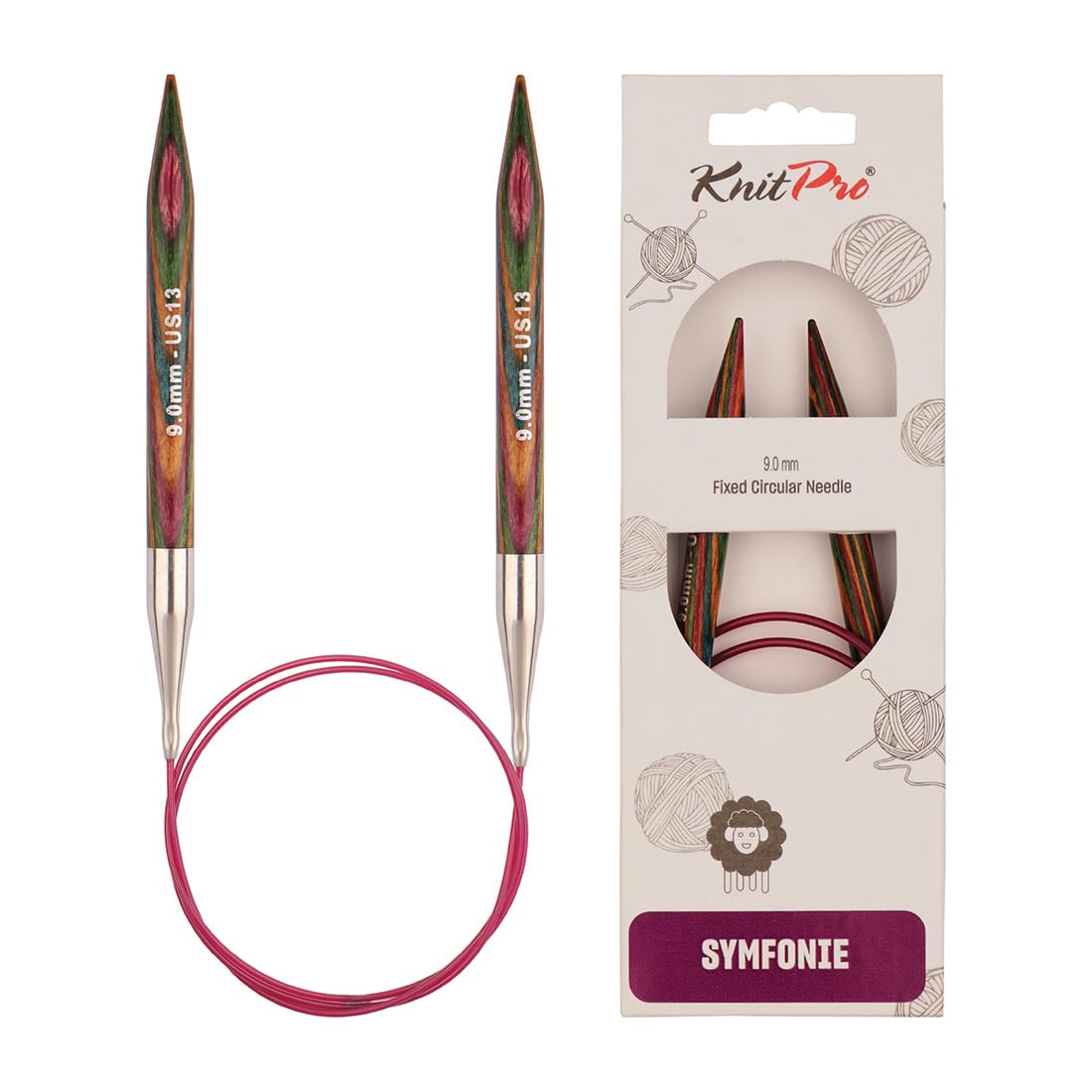 KnitPro Symfonie Fixed Circular Needles 60" (150cm) | 9.00mm