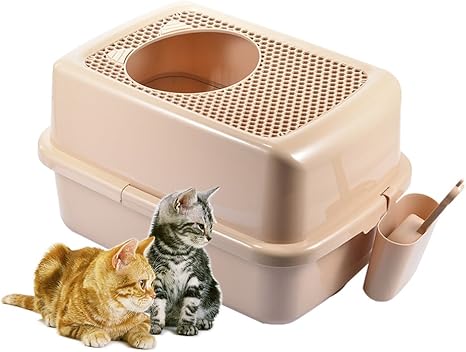Jann yhop gato inodoro para gatos Media cerrado con borde ...