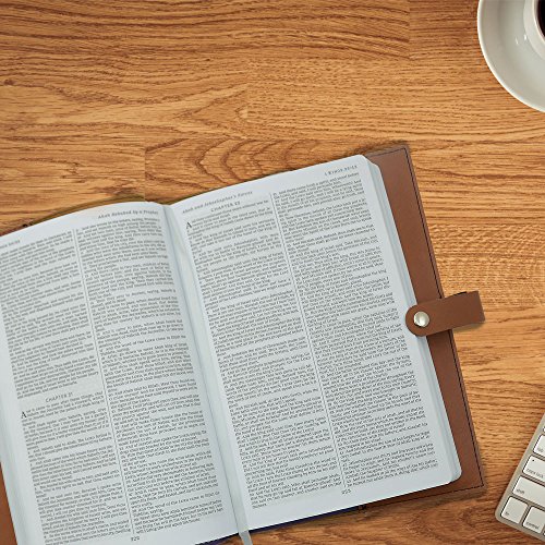 Kate Posh- I am with You Always Matthew 28:20 - Engraved Rawhide Leather Bible Cover, Book & Planner Cover, Christian & Catholic Gifts, Religious Gifts, My First Holy Bible (6" Width x 8-5/8" Height) - Thumbnail 4