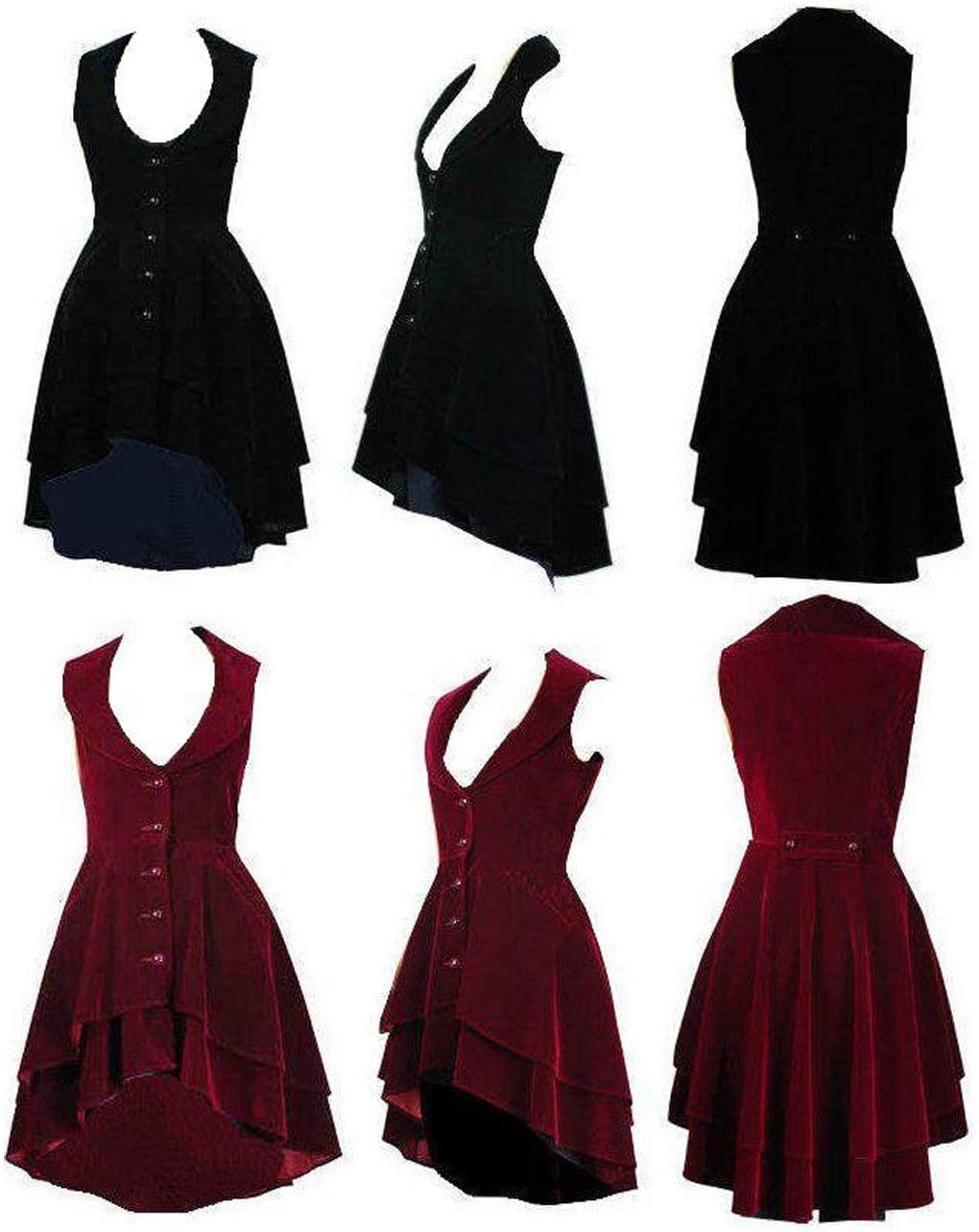Luscious Velvet Tailored Flared Victorian Steampunk Gothic Dress, Frock-Coat Or Waistcoat Sizes 8-28