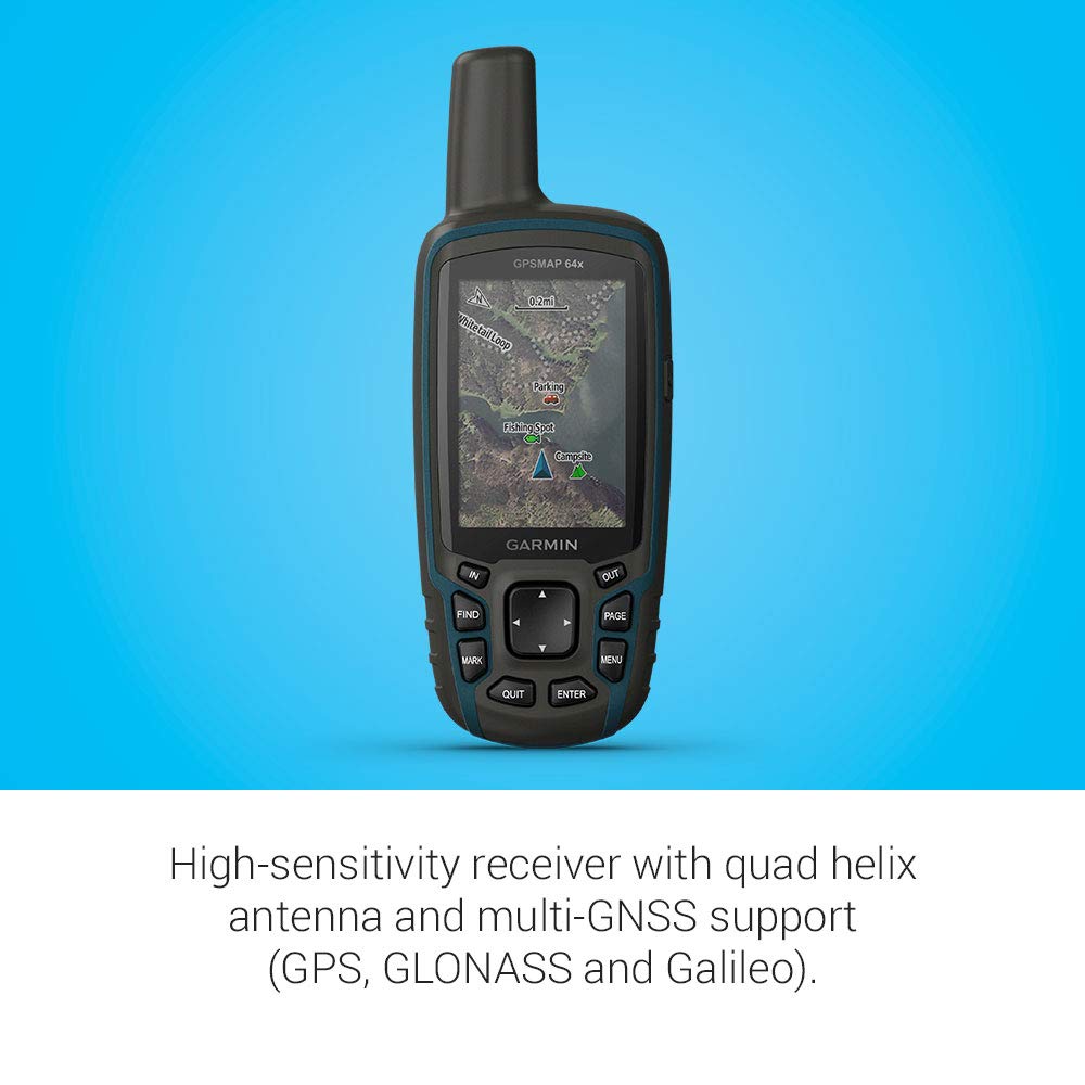 Garmin GPSMAP 64x, Handheld GPS, Preloaded with TopoActive Maps multi