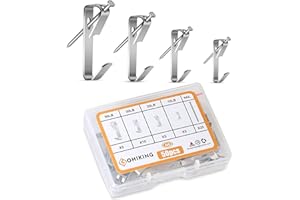 GOHIKING Picture Hanging Hooks, 50 Pcs Heavy Duty 10-50 lbs Picture Hangers Hardware kit with Nails for Picture Frame, Canvas, Mirror Hanging Decoration