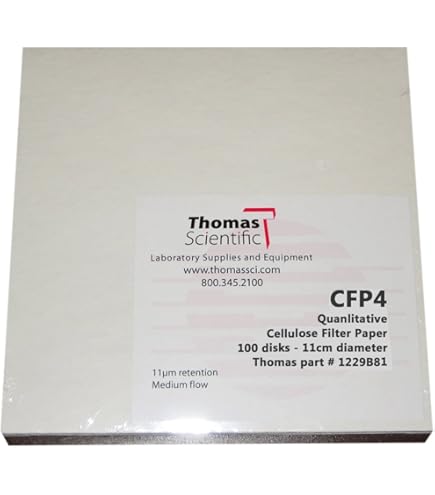 Carta Da Filtro Qualitativa Grado 4 - 150 Mm, Confezione Da 100 Fogli - Per Laboratorio E Analisi - Foto 6