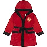 Manchester United Baby Dressing Gown Toddler Robe Hooded Fleece OFFICIAL Gift