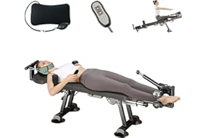 WUGCHDA Alternative Inversion Traction Table, Back Stretcher Traction Table for Spine Stretching, Full Body Traction Machine Bed for Home