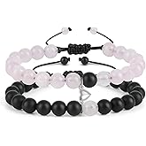 Couple Matching Bracelets, Bf and Gf Bracelets, Best Friend Bracelet,Stretch Adjustable Braid Bead Bracelets Jewelry for Him and Her