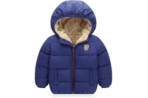 Mfmiudole Baby Boys Girls Winter Coats, Thick Hooded Down Kids Infants Toddlers Winter Warm Jacket Outerwear for 1-7 Years