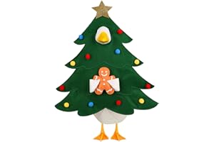 Aymolas Christmas Tree Porch Goose Outfit Christmas Costume for Porch Lawn Goose Holiday Outfit Goose Clothes for 23'' H Plastic Goose Xmas Decoration Outdoor Garden Yard Patio Decor
