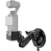 K&F CONCEPT Suction Cup Mount for DJI Osmo Pocket 3, Car Windshield Window Dash Mount Holder for GoPro Hero 13/12/11/10/9 Black, DJI Osmo Action 3/4/5 Pro, Insta360 X5/X4 Accessories