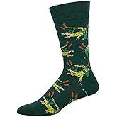 Socksmith Men's See Ya Later Alligator Crew Socks, Green