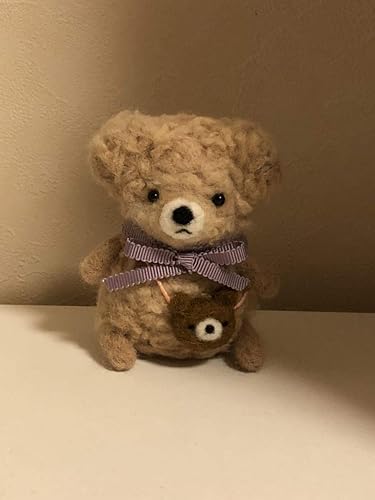 Amazon 羊毛フェルト もこもこくまちゃんぬいぐるみ ハンドメイドくま 羊毛フェルト 通販