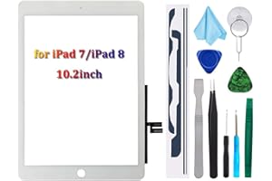T Phael White Touch Screen Digitizer Repair Kit for iPad 10.2" 2019 iPad 7 7th Gen A2197 A2198 A2200 Front Glass Replacement (Without Home Button,not Include LCD) + Tools