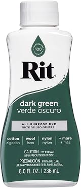 Rit Nakoma Rit Liquid Dye Dark Green 8 oz 8-35 Fabric Dye