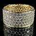 Niv's Bling - 18K Yellow Gold-Plated Cubic Zirconia 11mm Eternity Ring Size 10