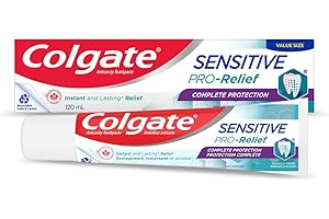 Colgate Sensitive Pro-Relief Complete Protection Toothpaste, 120ml – Instant Sensitivity Relief, Enamel Strengthening, Cavity