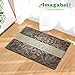 Rubber Doormat Indoor Low Profile Non-Slip Washable Welcome Mat 18”x30” for Front Porch Entrance Shoe Scraper Absorbent Decor Office Hall Entry Floor Mat Inside Bedroom Carpet Home Kitchen Rug