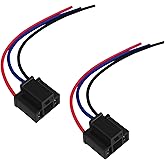 HHZL H4 Headlight Wire Socket Connector, 3 Wire Way Male/Female Headlight Power Plug, Waterproof Wiring Harness Sockets Connector, Light Holder Wiring Pigtail Plug Adapter for Most Car (Female/2PCS)