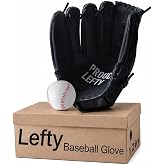 Left Handed Baseball Glove for Entry-Level Adult Baseball | Lefties Only, Left Hand Throw, Right Hand Catch, First Baseman &amp; Infielder Mitt, 9" ball included, Leather