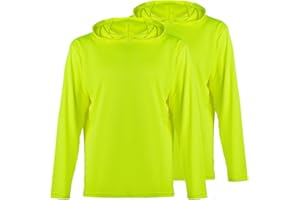 ProtectX High Visibility Sun Protection Lightweight Long Sleeve Hoodie, UPF 50+ Quick-Dry, SPF UV Shirt, Active Wear