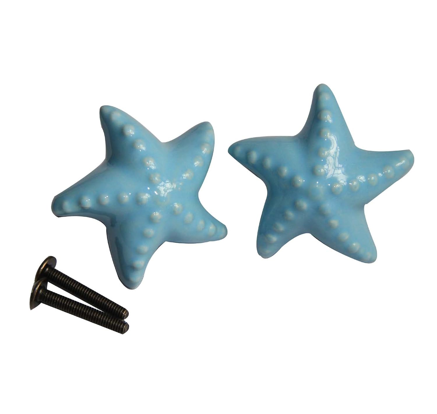 Hot Sale Ceramic Cabinet Knobs 2 Pack Starfish Drawer Cabinet