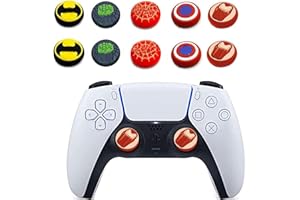 JAEESPON 10Pcs Analog Thumb Grip Stick Cover, Wireless Controllers Game Remote Joystick Cap, Fantastic Non-Slip Silicone Handle Protection Cover for PS5/PS4/Xbox one/360/NS PRO